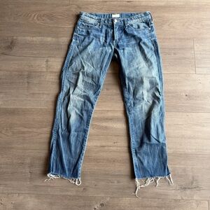MOTHER Frayed Rascal ankle jeans - Adios to my Old Life - size 26